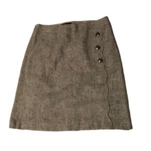 Gray Wool Skirt Loft Size 8P NWT